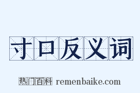 寸口反义词是什么意思的图片